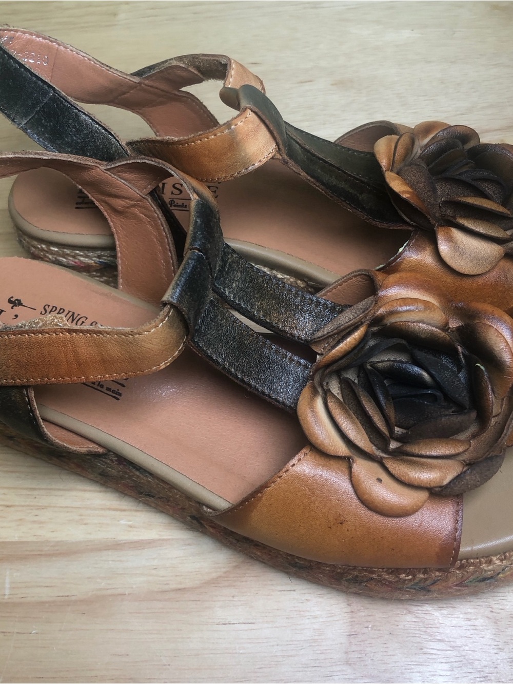 L'ARTISTE TEMPEST SANDALS 8-8.5 Platform Strap Hook And Loop Hippie Boho 39 - Picture 8 of 8